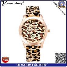 Yxl-180 reloj de goma promocional de la manera señoras Sport Vogue reloj de pulsera de leopardo de los hombres logotipo personalizado de encargo de la calidad más baratos